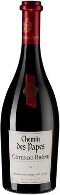 Вино красное сухое «Chemin des Papes Rouge Cotes du Rhone» 2017 г.