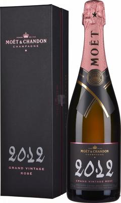 Шампанское розовое брют «Moet & Chandon Grand Vintage Rose» 2012 г., в подарочной упаковке