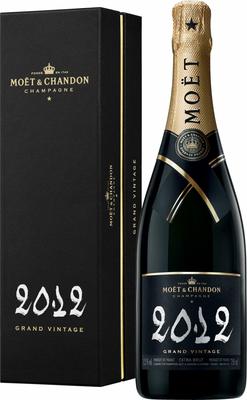 Шампанское белое экстра брют «Moet & Chandon Grand Vintage» 2012 г., в подарочной упаковке