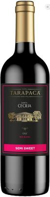 Вино красное полусладкое «Tarapaca Santa Cecilia» 2017 г.