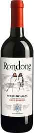 Вино красное сухое «Rondone Nero d'Avola» 2018 г.