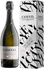 Вино игристое белое брют «Canevel Prosecco Valdobbiadene Superiore» в подарочной упаковке