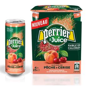 Газированный напиток «Perrier газированный с соком персик-вишня»