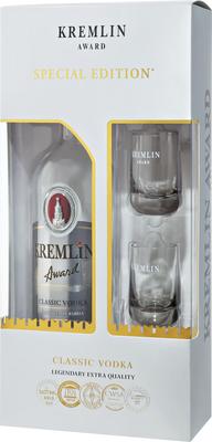 Водка «Kremlin Award Classic» в подарочной упаковке с 2-мя стопками