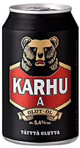 Пиво светлое пастеризованное «Karhu» в жестяной банке
