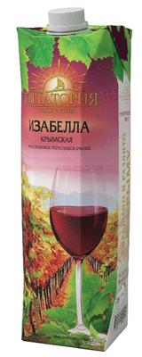 Винный напиток красный полусладкий «Изабелла Евпаторийская (Тетра Пак)»