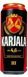 Пиво светлое не пастеризованное «Karjalaa» в жестяной банке