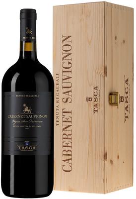 Вино красное сухое «Tasca d Almerita Cabernet Sauvignon Vigna San Francesco» 2015 г. в деревянной коробке