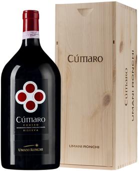 Вино красное сухое «Cumaro Conero Riserva» 2014 г. в деревянной коробке