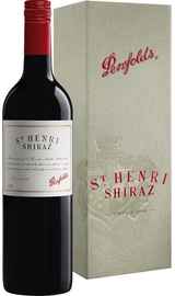 Вино красное сухое «Penfolds St Henri Shiraz» 2015 г. в подарочной упаковке