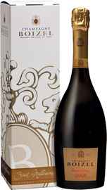 Вино игристое белое брют «Boizel Grand Vintage Brut» 2008 г. в подарочной упаковке