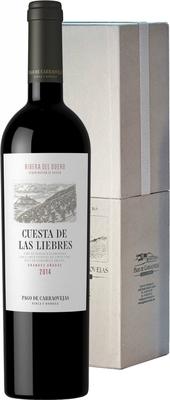 Вино красное сухое «Cuesta De Las Liebres Ribera Del Duero» 2014 г. в подарочной упаковке