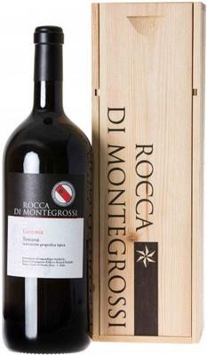 Вино красное сухое «Rocca di Montegross Geremia» 2014 г. в деревянной подарочной упаковке