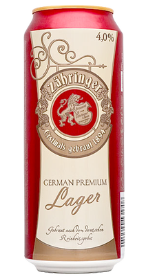 Пиво светлое фильтрованное «Zahringer Lager» в жестяной банке