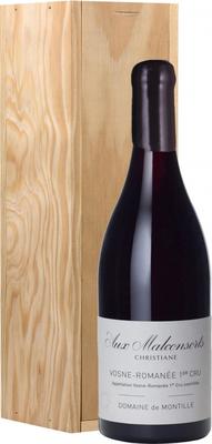 Вино красное сухое «Domaine De Montille Vosne Romanee 1-er Cru Aux Malconsorts Christiane» 2015 г. в деревянной подарочной упаковке