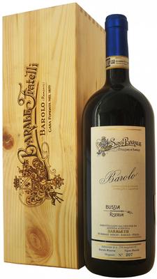Вино красное сухое «Barale Fratelli Bussia Riserva Barolo» 2009 г. в деревянной подарочной упаковке