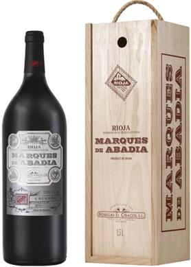Вино красное сухое «Marques De Abadia Crianza» 2015 г., в деревянной подарочной упаковке