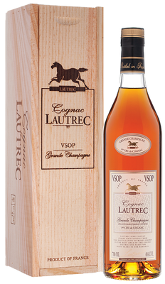 Коньяк французский «Lautrec Grande Champagne VSOP» в деревянной подарочной упаковке