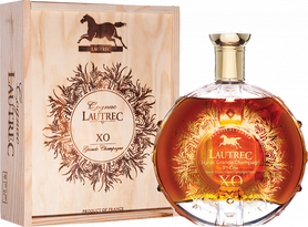 Коньяк французский «Lautrec Grande Champagne XO» в деревянной подарочной упаковке