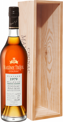 Коньяк французский «Maxime Trijol Cognac Fins Bois 1979» в деревянной подарочной упаковке