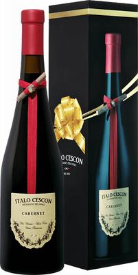 Вино красное сухое «Cabernet Piave Italo Cescon» 2014 г. в подарочной упаковке