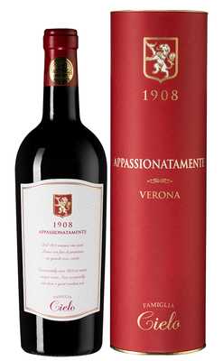 Вино красное полусухое «Appassionatamente Cielo Rosso» 2016 г., в тубе