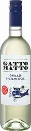 Вино белое сухое «Gatto Matto Grillo Sicilia Villa Degli Olmi» 2017 г.