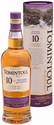 Виски шотландский «Tomintoul Speyside Glenlivet Single Malt Scotch Whisky 10 years old» в подарочной упаковке