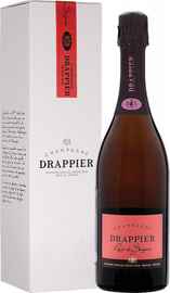 Вино игристое розовое брют «Drappier Rose Brut Champagne» в подарочной упаковке