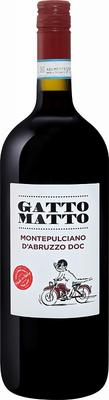 Вино красное сухое «Gatto Matto Montepulciano D'Abruzzo Villa Degli Olmi» 2018 г.