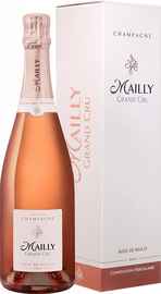 Вино игристое розовое брют «Champagne Mailly Grand Cru Rose De Mailly Champagne Grand Cru» в подарочной упаковке