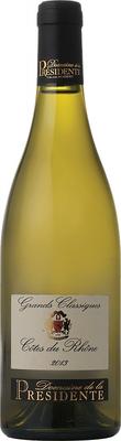 Вино белое сухое «Grands Classique Cotes Du Rhone Domaine De La Presidente» 2017 г.