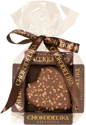 Конфеты «Сердце марципановое в карамельном шоколаде» 30 гр, в блистере