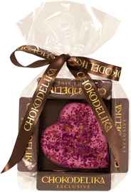Конфеты «Сердце марципановое в малиновом шоколаде» 30 гр, в блистере
