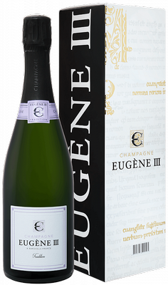 Вино игристое белое брют «Eugene III Tradition Brut Cooperative Vinicole De La Region De Baroville» в подарочной упаковке