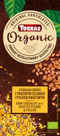 Темный шоколад «Torras Organic with Sesame & Pollen» 100 гр.