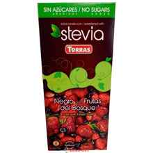 Горький шоколад «Torras Stevia with Forest Fruits» 125 гр.