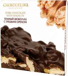 Темный шоколад «Chokodelika с грецким орехом» 160 гр.