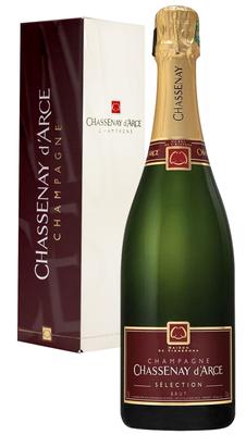 Вино игристое белое брют «Champagne Chassenay d'Arce Selection Brut» в подарочной упаковке