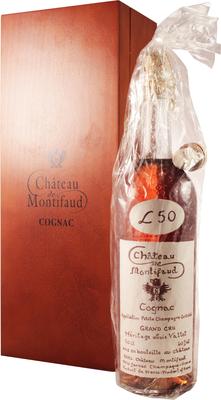 Коньяк французский «Petite Champagne Chateau de Montifaud Heritage Louis Vallet 50 Years Old» в деревянной коробке (c корковой пробкой в наборе)