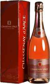 Вино игристое розовое брют «Champagne Chassenay d'Arce Rose Brut» в подарочной упаковке