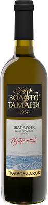 Вино столовое белое полусладкое «Золото Тамани Шардоне»