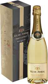 Вино игристое белое брют «Veuve Ambal Blanc de Blancs Brut Cremant de Bourgogne» в подарочной упаковке