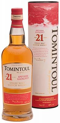 Виски шотландский «Tomintoul Speyside Glenlivet Single Malt Scotch Whisky 21 years old» в тубе