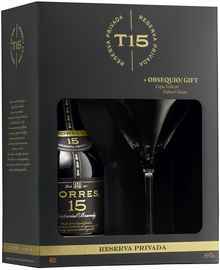 Бренди «Torres 15 Reserva Privada» в подарочной упаковке с бокалом