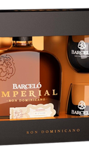 Ром «Ron Barcelo Imperial» в подарочной упаковке с двумя стаканами