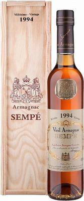 Арманьяк «Sempe Vieil Armagnac» 1994 г. в деревянной подарочной упаковке