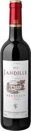 Вино красное сухое «Jandille Bordeaux Producta Vignobles» 2013 г.