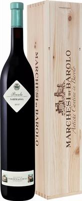 Вино красное сухое «Sarmassa Barolo Marchesi Di Barolo» 2012 г., в деревянной подарочной упаковке