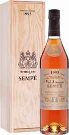 Арманьяк «Sempe Vieil Armagnac, 0.7 л» 1993 г. в деревянной подарочной упаковке